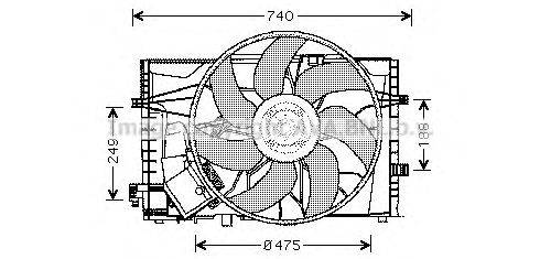 Вентилятор, охлаждение двигателя AVA QUALITY COOLING MS7507