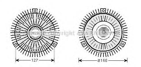 Сцепление, вентилятор радиатора AVA QUALITY COOLING MSC421