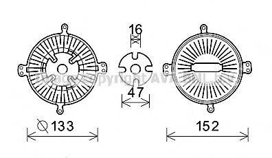 Сцепление, вентилятор радиатора AVA QUALITY COOLING MSC496