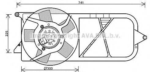 Вентилятор, охлаждение двигателя AVA QUALITY COOLING OL7537