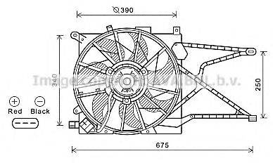 Вентилятор, охлаждение двигателя AVA QUALITY COOLING OL7597