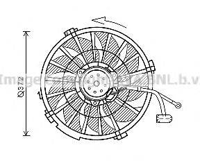 Вентилятор, охлаждение двигателя AVA QUALITY COOLING PE7555