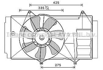 Вентилятор, охлаждение двигателя AVA QUALITY COOLING TO7580