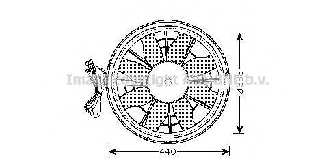 Вентилятор, охлаждение двигателя AVA QUALITY COOLING VO7501