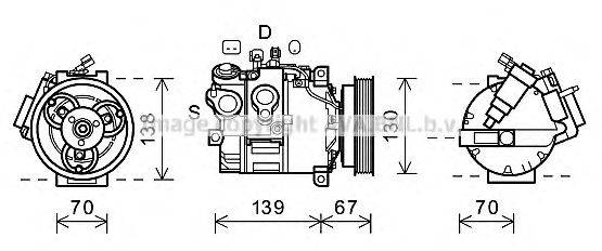 Компрессор, кондиционер AVA QUALITY COOLING VOK167