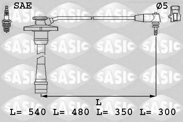 Комплект проводов зажигания SASIC 9286001