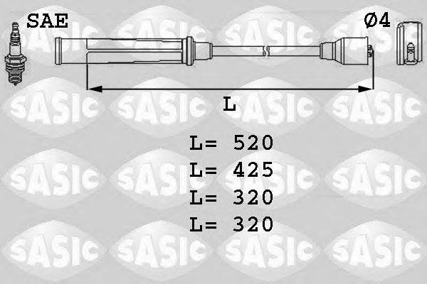 Комплект проводов зажигания SASIC 9284005