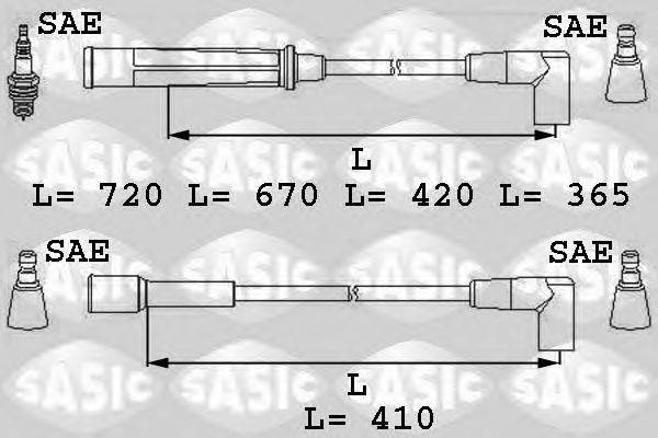 Комплект проводов зажигания SASIC 9284007