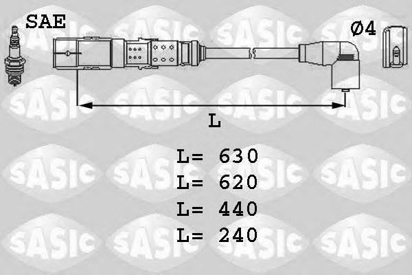 Комплект проводов зажигания SASIC 9286012