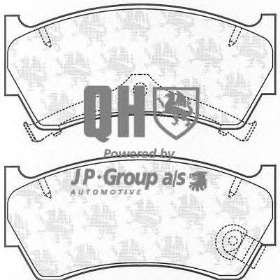 Комплект тормозных колодок, дисковый тормоз JP GROUP BP1151