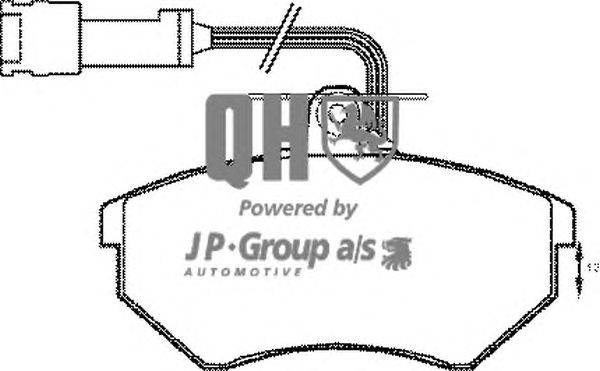 Комплект тормозных колодок, дисковый тормоз JP GROUP BP1159