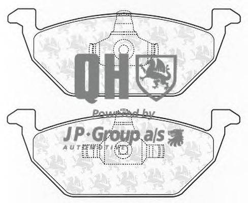 Комплект тормозных колодок, дисковый тормоз JP GROUP BP1208