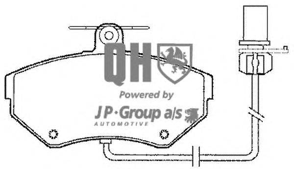 Комплект тормозных колодок, дисковый тормоз JP GROUP BP1279