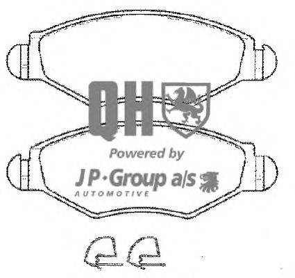 Комплект тормозных колодок, дисковый тормоз JP GROUP BP1304