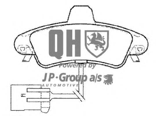 Комплект тормозных колодок, дисковый тормоз JP GROUP BP1308