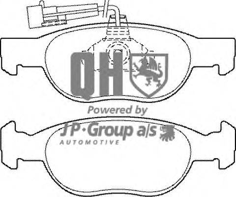 Комплект тормозных колодок, дисковый тормоз JP GROUP BP1340