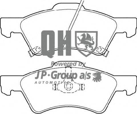Комплект тормозных колодок, дисковый тормоз JP GROUP BP1345