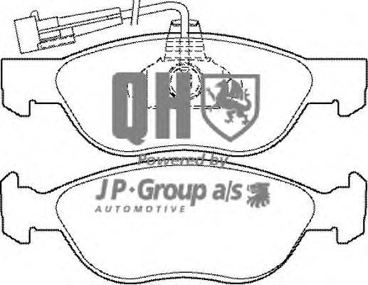 Комплект тормозных колодок, дисковый тормоз JP GROUP BP1353