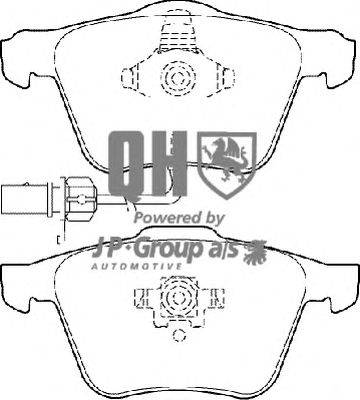 Комплект тормозных колодок, дисковый тормоз JP GROUP BP1421