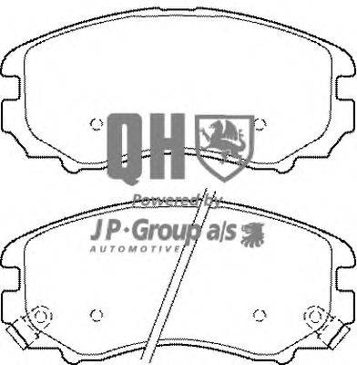 Комплект тормозных колодок, дисковый тормоз JP GROUP BP1444