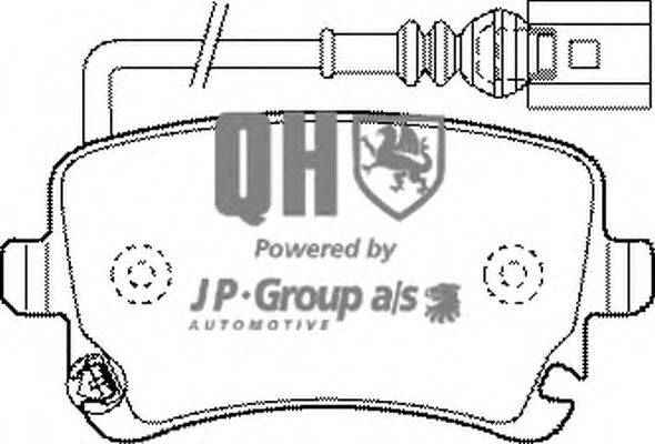 Комплект тормозных колодок, дисковый тормоз JP GROUP BP1457