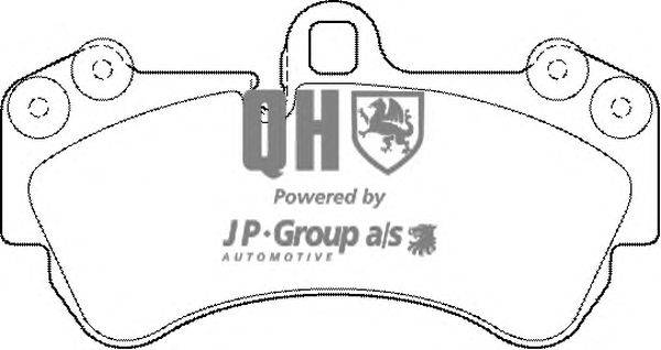 Комплект тормозных колодок, дисковый тормоз JP GROUP BP1470