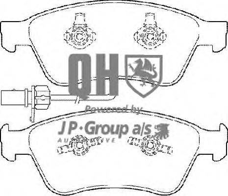 Комплект тормозных колодок, дисковый тормоз JP GROUP BP1497