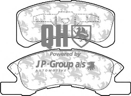 Комплект тормозных колодок, дисковый тормоз JP GROUP BP1507