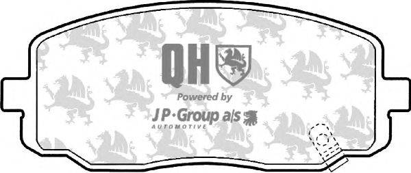 Комплект тормозных колодок, дисковый тормоз JP GROUP BP1515