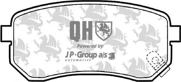 Комплект тормозных колодок, дисковый тормоз JP GROUP BP1516