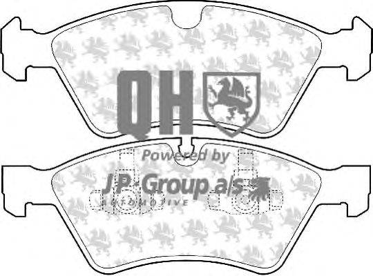 Комплект тормозных колодок, дисковый тормоз JP GROUP BP1524