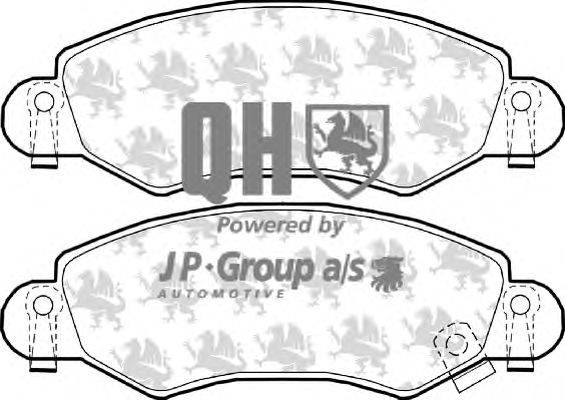 Комплект тормозных колодок, дисковый тормоз JP GROUP BP1609