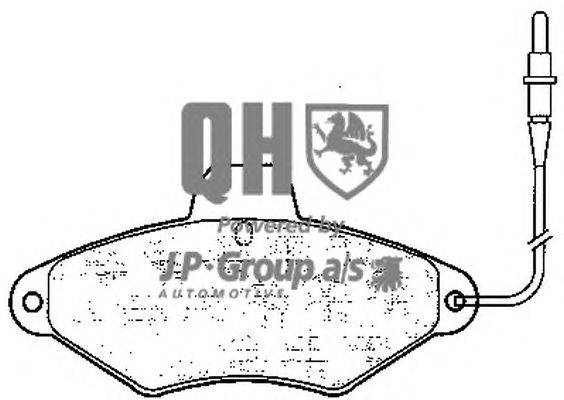 Комплект тормозных колодок, дисковый тормоз JP GROUP BP597