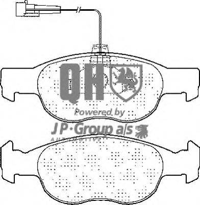 Комплект тормозных колодок, дисковый тормоз JP GROUP BP860