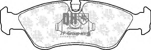 Комплект тормозных колодок, дисковый тормоз JP GROUP BP874