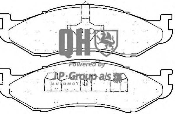 Комплект тормозных колодок, дисковый тормоз JP GROUP BP891