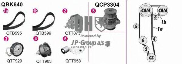 Водяной насос + комплект зубчатого ремня JP GROUP QBPK6400