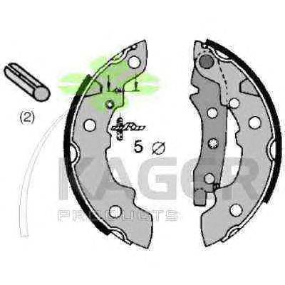 Комплект тормозных колодок KAGER 340052