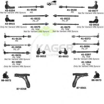 Подвеска колеса KAGER 800088