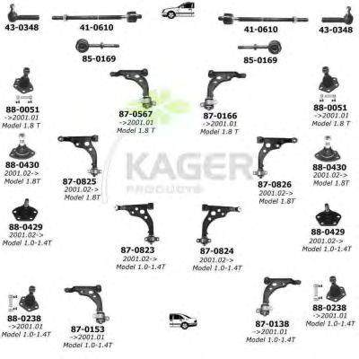 Подвеска колеса KAGER 800246