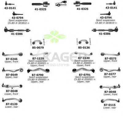 Подвеска колеса KAGER 800263