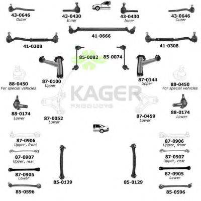 Подвеска колеса KAGER 800283