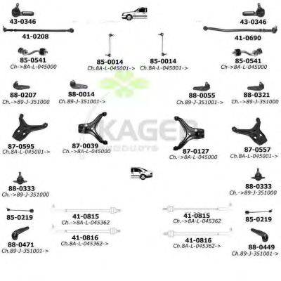 Подвеска колеса KAGER 800344