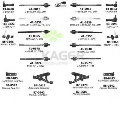 Подвеска колеса KAGER 800351