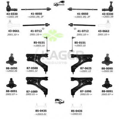 Подвеска колеса KAGER 800359