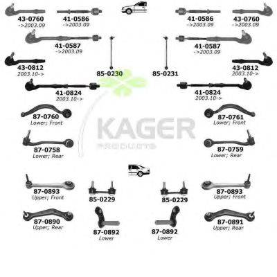 Подвеска колеса KAGER 800459