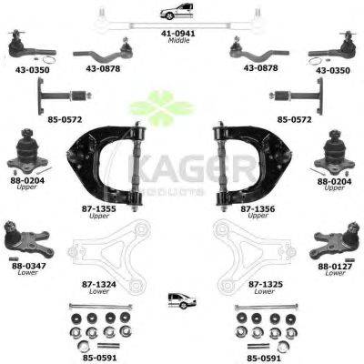 Подвеска колеса KAGER 800878