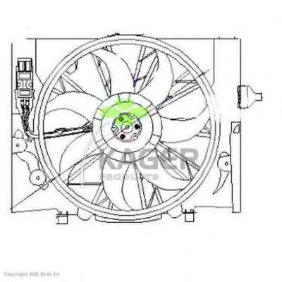 Вентилятор, охлаждение двигателя KAGER 322017