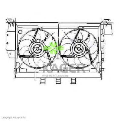 Вентилятор, охлаждение двигателя KAGER 32-2042