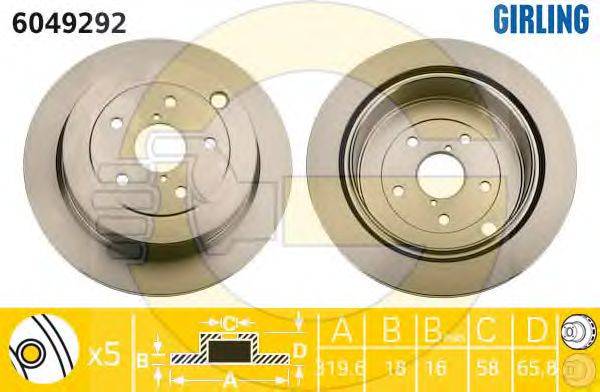 Тормозной диск GIRLING 6049292